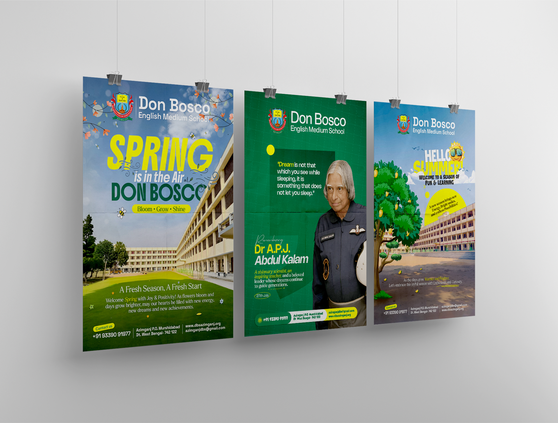 Don Bosco Hanging Posters Showcase
