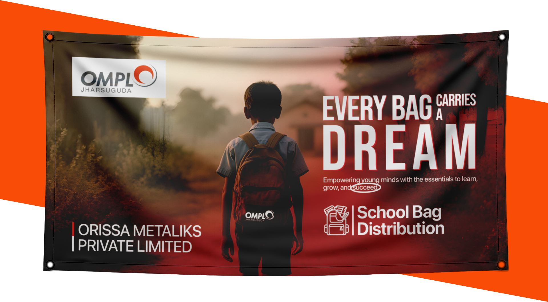 School Bag Distribution Banner